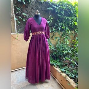 Maxi dress /organic cotton dress / Handloom dress with hand embroidery / dress